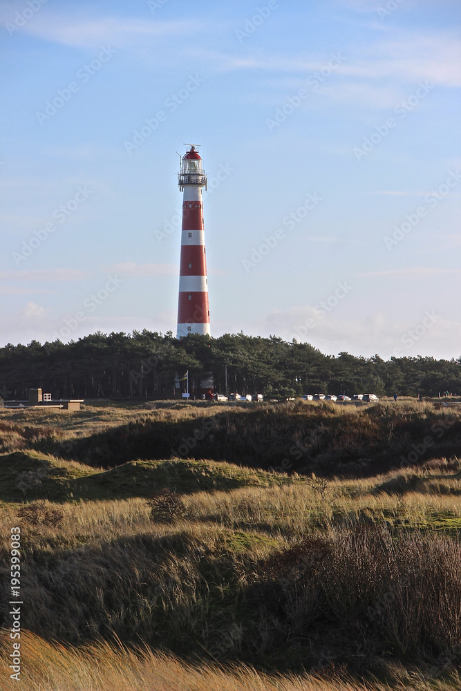 Leuchtturm in Dünen auf Ameland Leuchtturm in Dünen auf Ameland