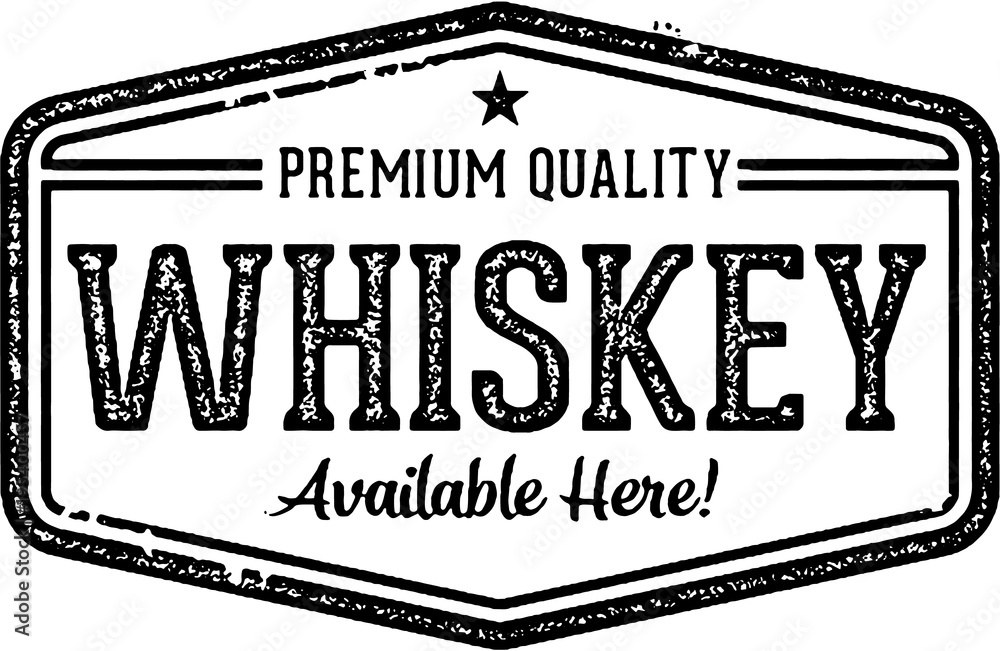 Vintage Whiskey Bar Sign Stock Vector | Adobe Stock