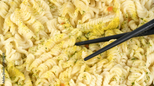 sticks and steam noodles