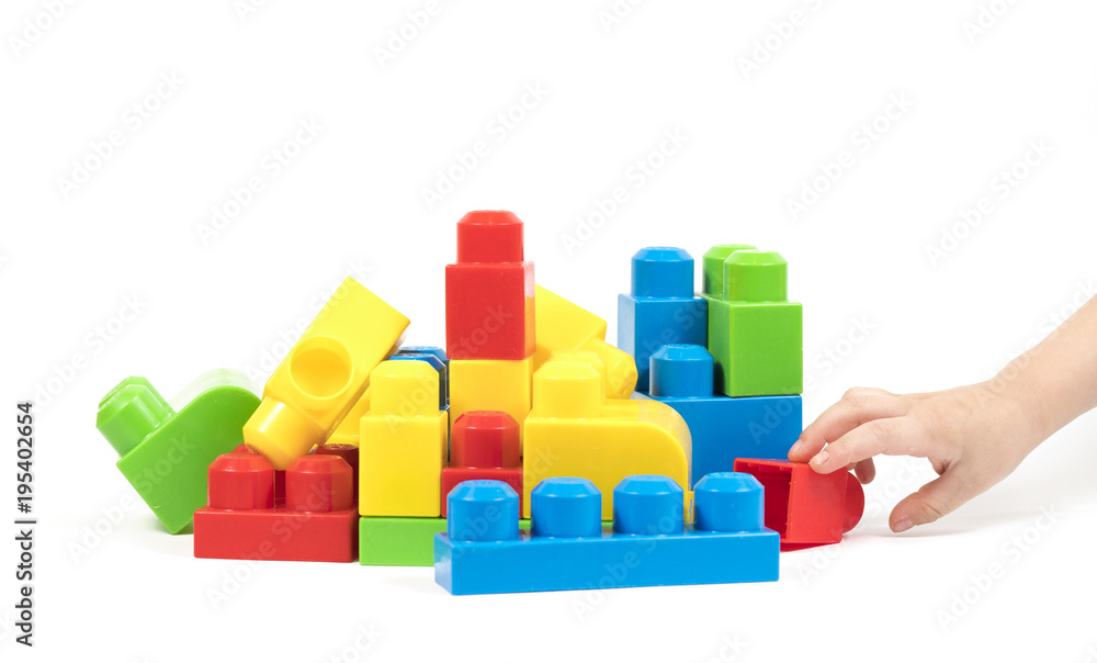 Fototapeta premium children's hand and color designer