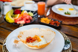 Egg hopper Sri Lankan breakfast
