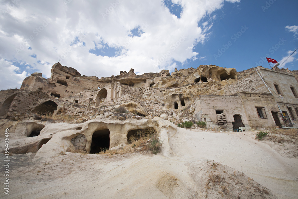 Fairy chimneys and badland from Cappadocia Urgup in Nevsehir province