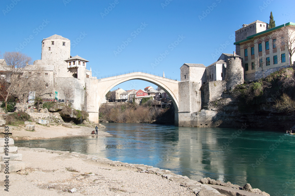 Obraz premium Stari Most bridge over Neretva