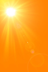 Sunny nature Summer abstract background with shining sun 