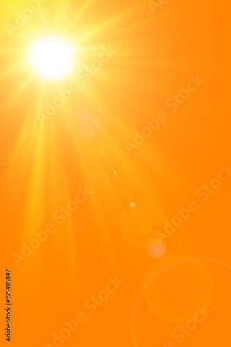 Sunny nature Summer abstract background with shining sun 