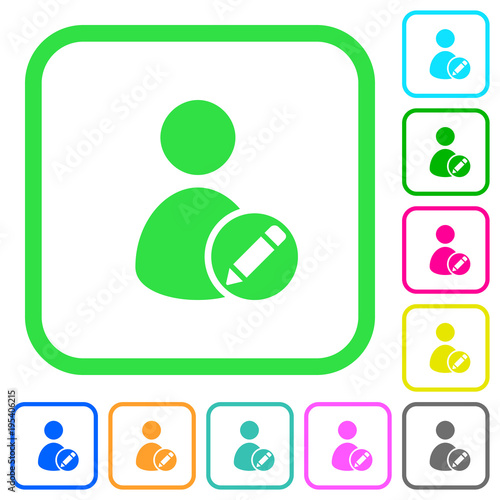 Rename user vivid colored flat icons