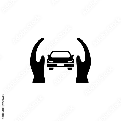 hands guard car icon. Elements of insurance icon. Premium quality graphic design. Signs and symbol collection icon for websites, web design, mobile app, info graphics