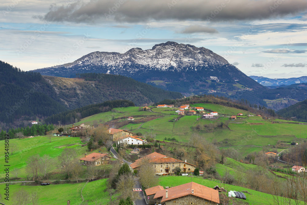 Typical Basque views, Valle de Aramaio, Spain