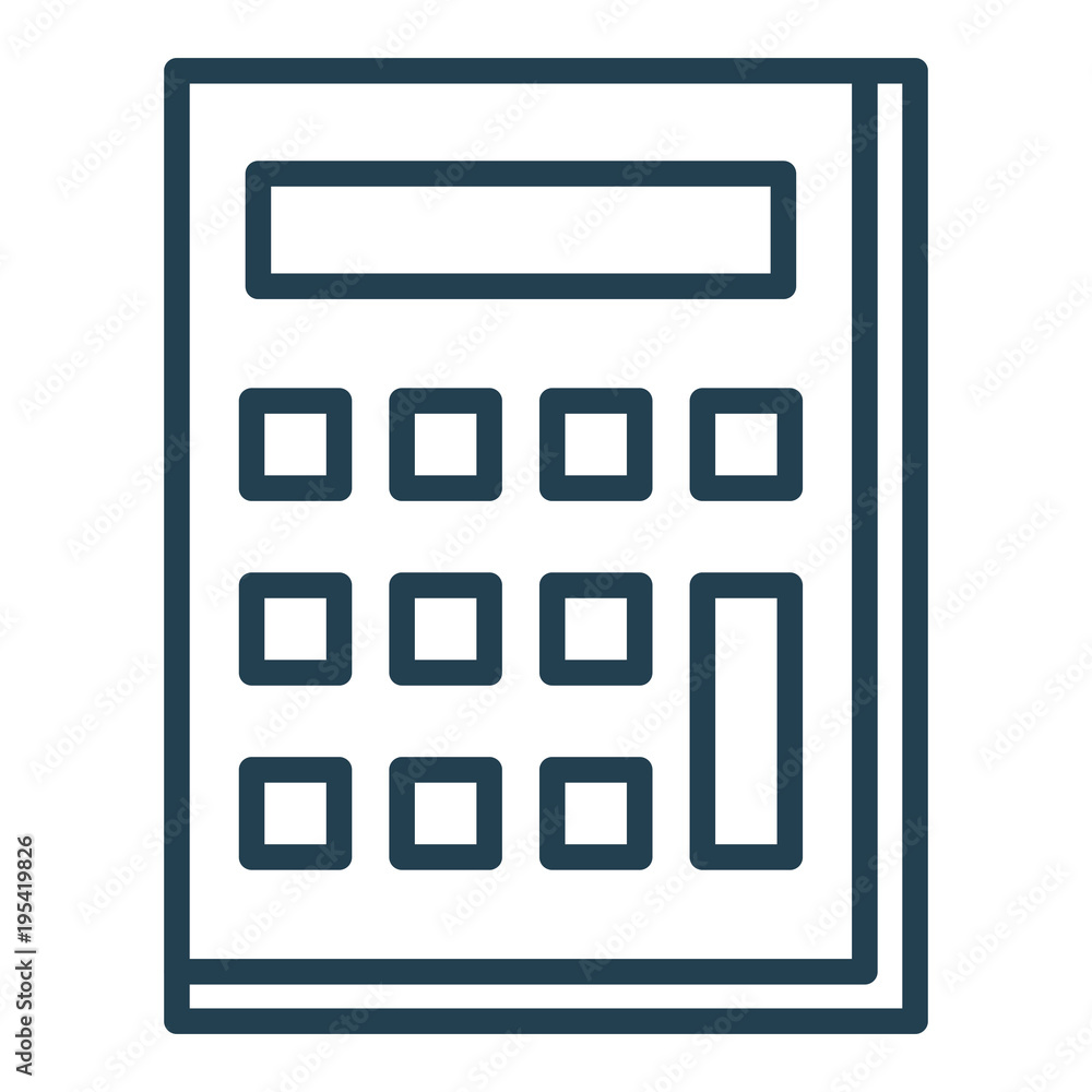 calculator device isolated icon calculator device isolated icon