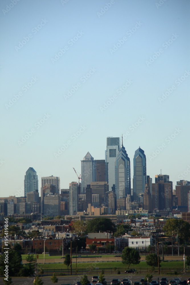 Obraz premium Philadelphia Skyline - Office buildings and skyscrapers of Pennsylvania city.