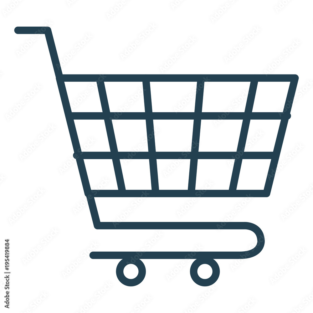 shopping cart isolated icon shopping cart isolated icon