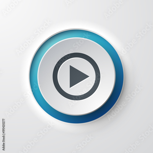 Obraz na płótnie icône bouton Lecture Musique Vidéo w salonie