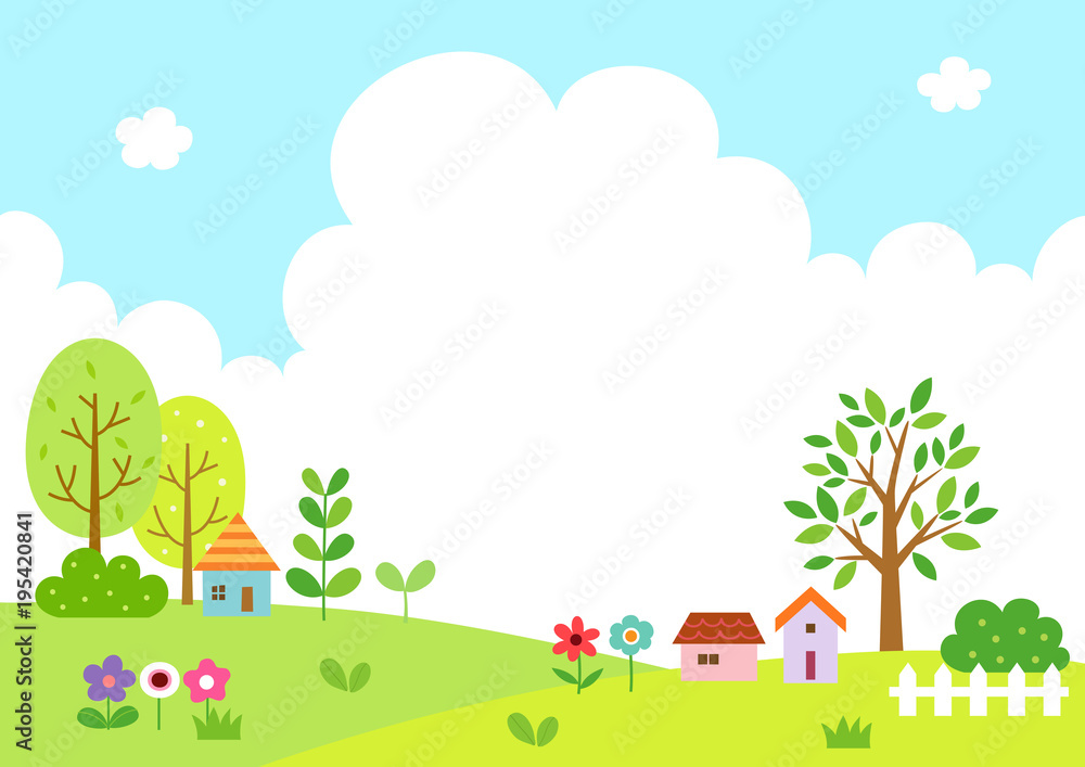 Natural landscape with cloud and sky background Natural landscape with cloud and sky background