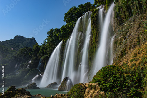 Ban Gioc Waterfall - Detian waterfall Ban Gioc Waterfall - Detian waterfall Ban Gioc Waterfall is the most magnificent waterfall in Vietnam  located in Dam Thuy Commune  Trung Khanh District  Cao Bang