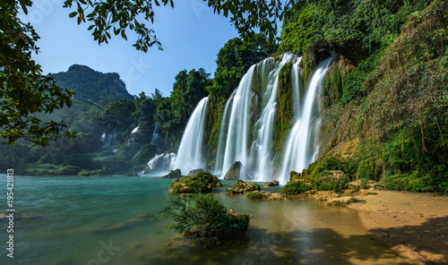 Ban Gioc Waterfall - Detian waterfall Ban Gioc Waterfall - Detian waterfall Ban Gioc Waterfall is the most magnificent waterfall in Vietnam, located in Dam Thuy Commune, Trung Khanh District, Cao Bang