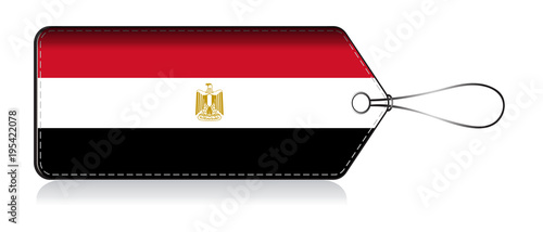 Egyptian flag leble, Made in Egypt photo