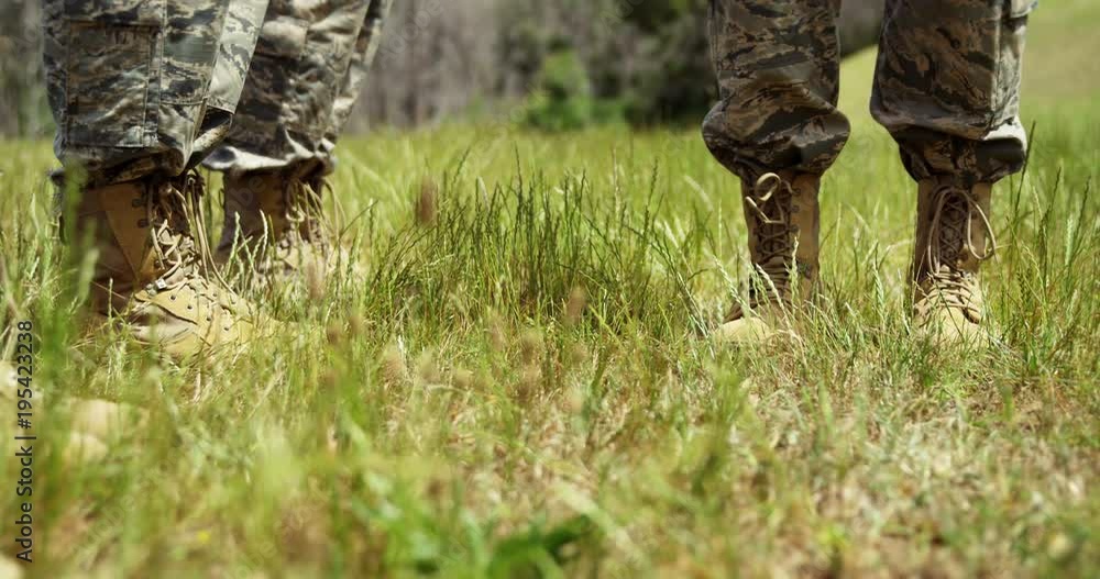Male trainer training military troops Male trainer training military troops