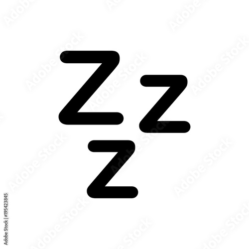 Zzz sleep symbol  vector icon