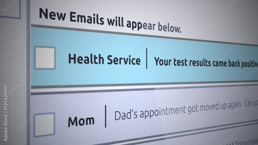 Generic Email New Inbox Message - Sexual health and wellness email test results - positive Generic Email New Inbox Message - Sexual health and wellness email test results - positive