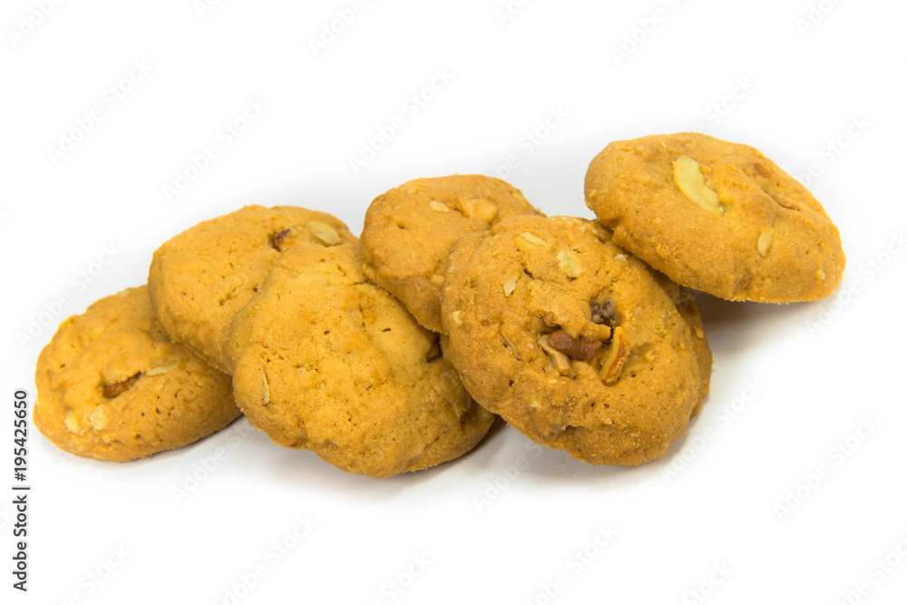 Large Cookies Put on white floor Large Cookies Put on white floor