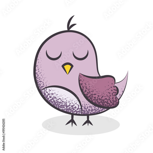 Oiseau dessin rose