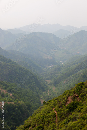 Foggy mountains in China