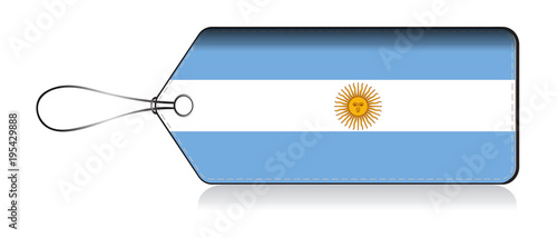 Argentinian flag leble, Made in Argentina photo