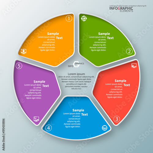 Abstract 3D Paper Infographics