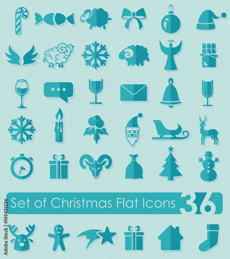 Set of Christmas icons Set of Christmas icons