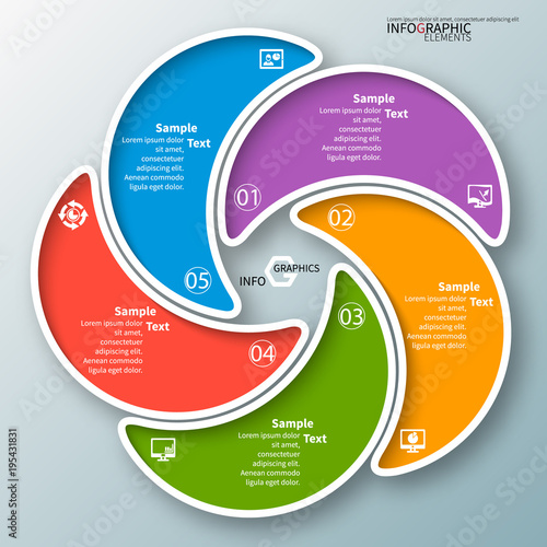 Abstract 3D Paper Infographics