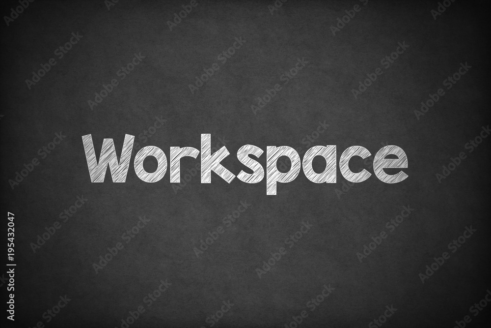 Obraz premium Workspace on Textured Blackboard.