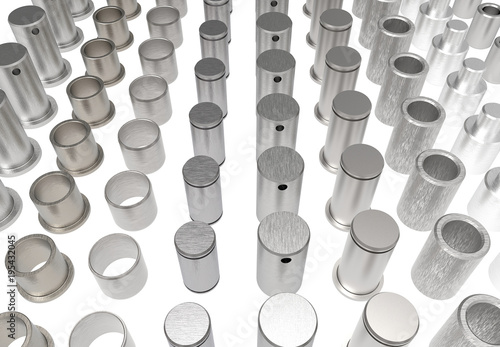 Background of metal parts. high precision automotive machining mold. 3D rendering.