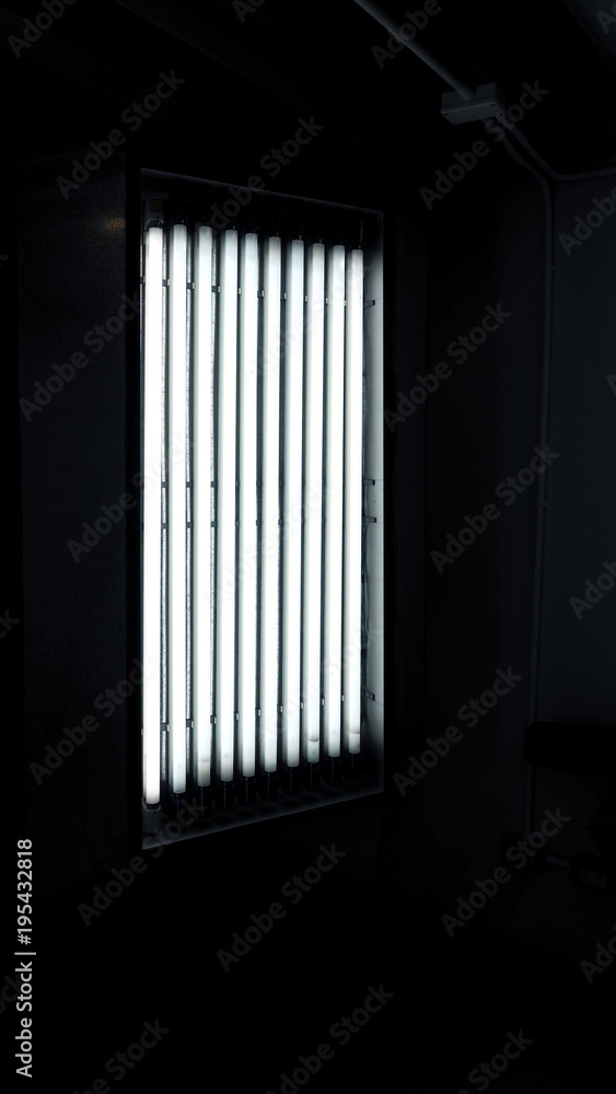 LED light equipment in shooting studio. LED light equipment in shooting studio.