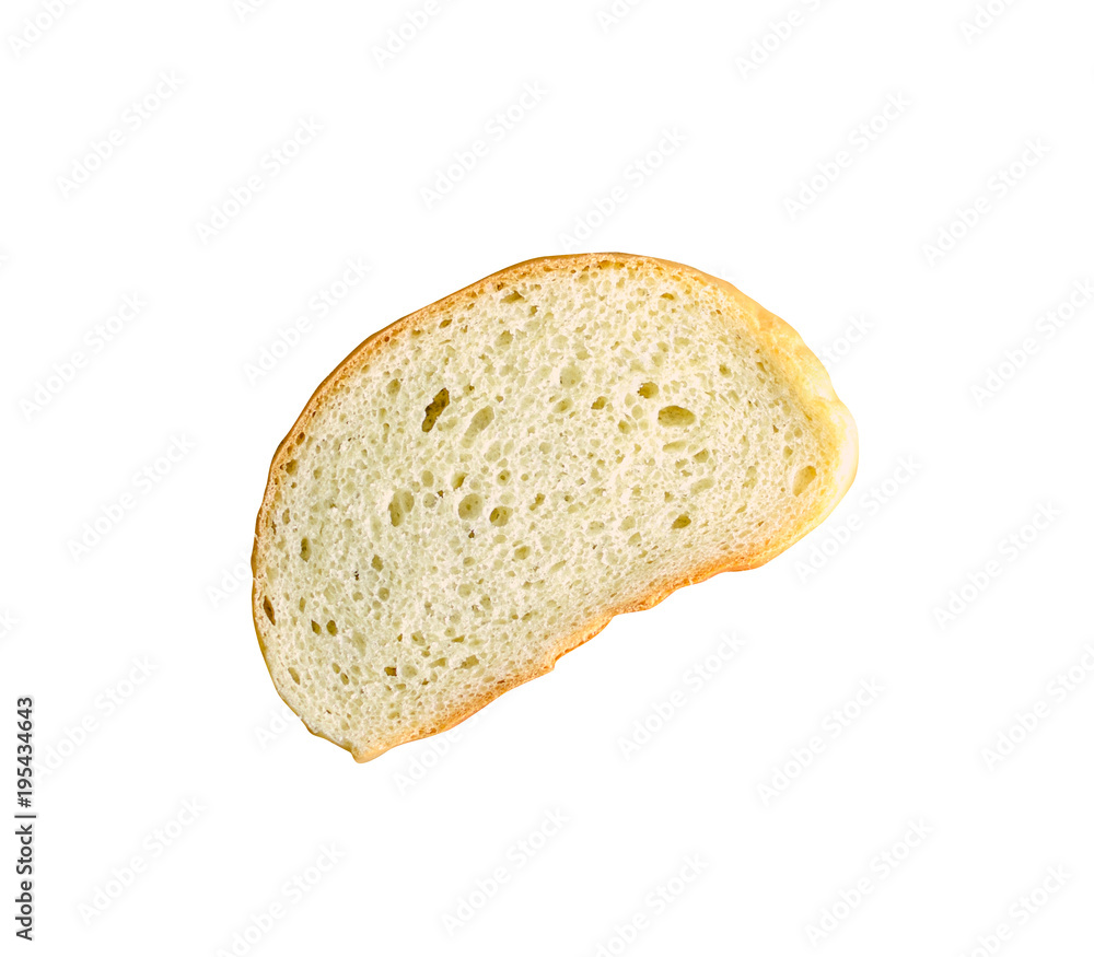 Hunch of bread isolated on white background