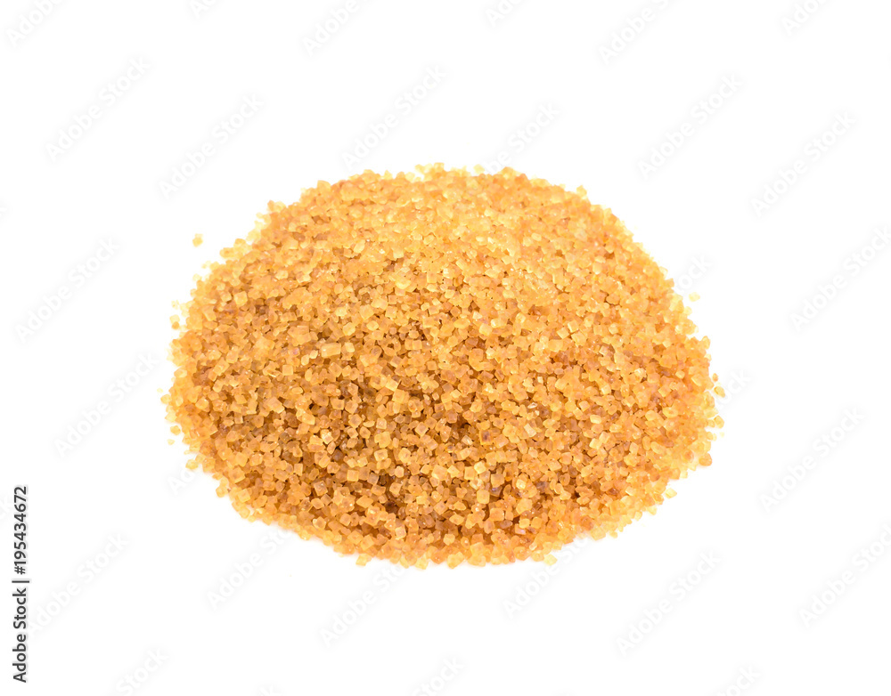 Brown sugar natural healthy product isolated on white Brown sugar natural healthy product isolated on white