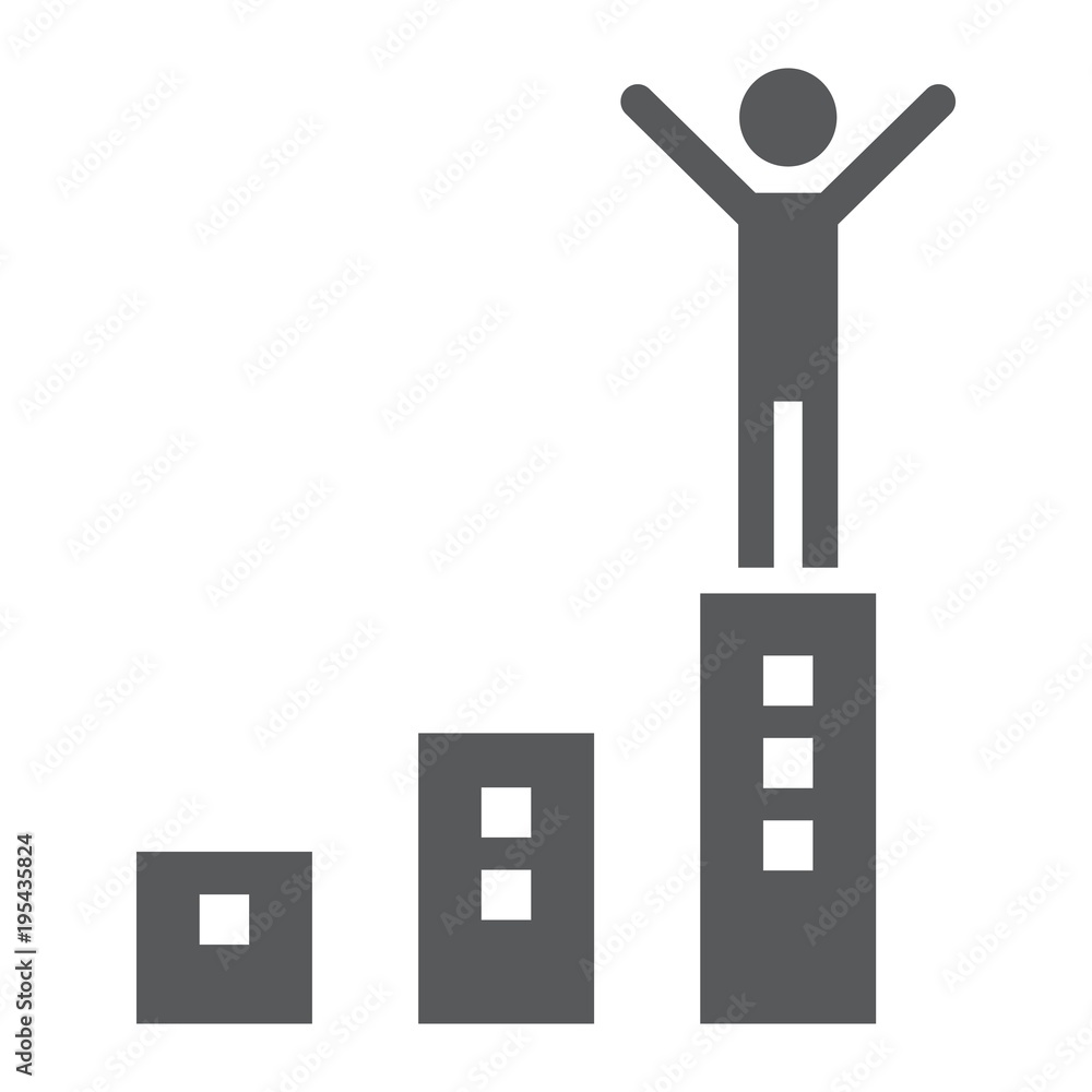 Success glyph icon, development and business, winner sign vector graphics, a solid pattern on a white background, eps 10. Success glyph icon, development and business, winner sign vector graphics, a solid pattern on a white background, eps 10.
