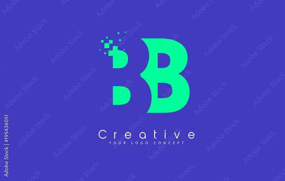 BB Letter Logo Design With Negative Space Concept. BB Letter Logo Design With Negative Space Concept.