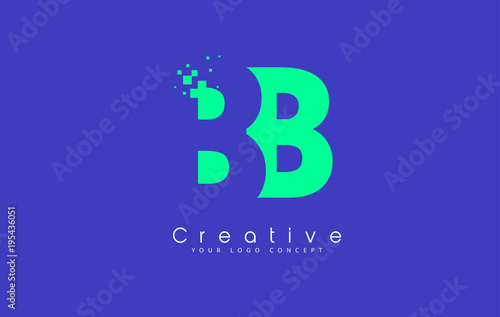 BB Letter Logo Design With Negative Space Concept.