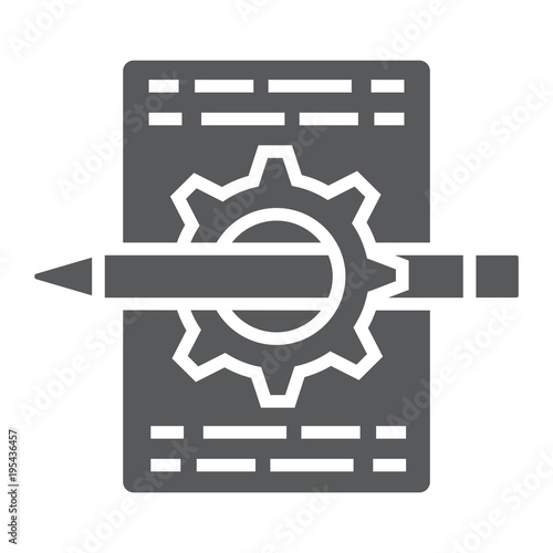 Content management glyph icon, development and business, seo sign vector graphics, a solid pattern on a white background, eps 10. photo