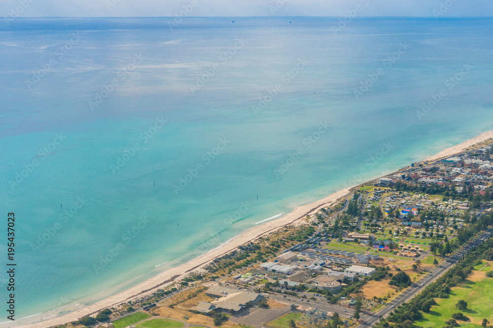 Aerial view of beautiful ocean coastline