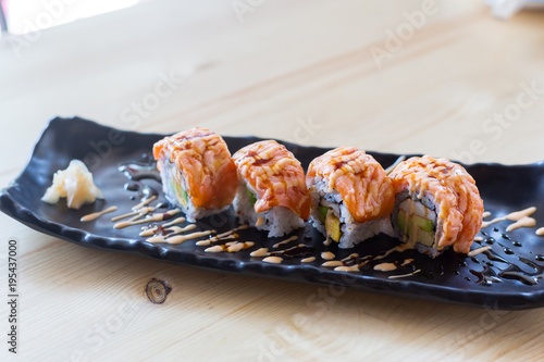Japanese cuisine, sushi. photo