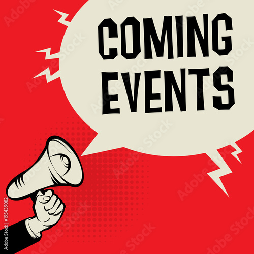 Coming Events business concept