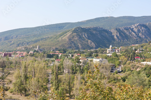 Top view of Mtskheta. Mtskheta is a city in Mtskheta-Mtianeti province of Georgia. © kharhan