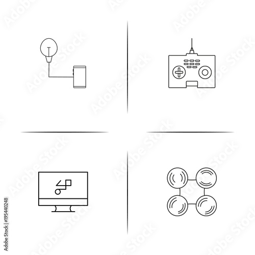 Devices simple linear icon set.Simple outline icons