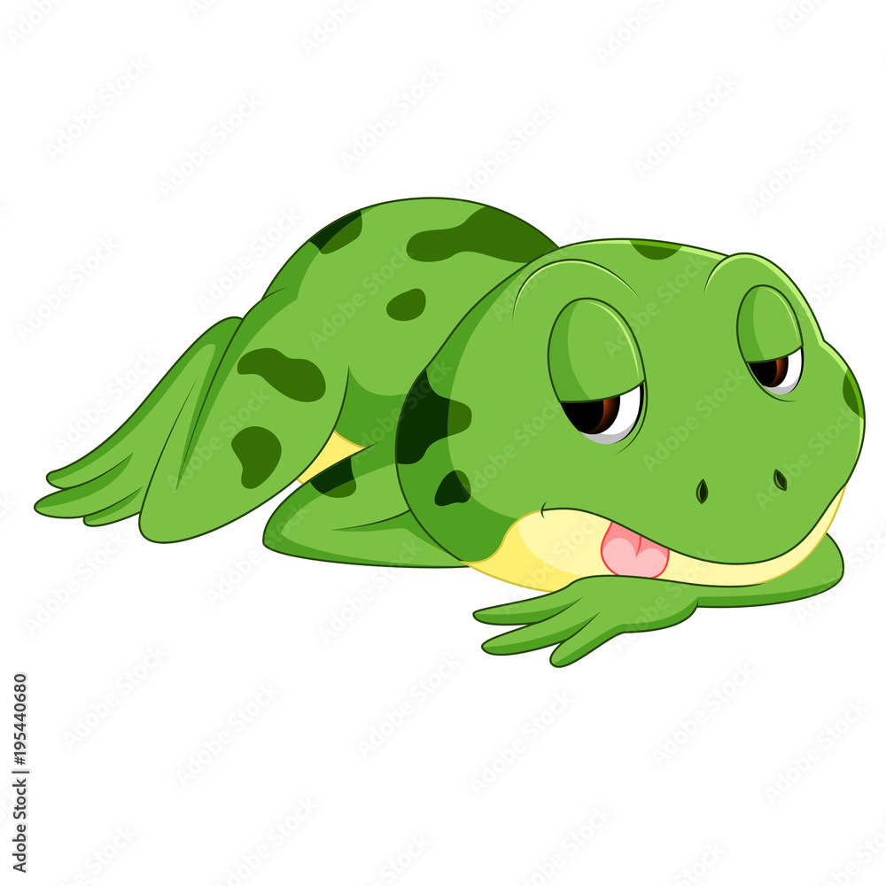 Naklejka premium cute frog cartoon