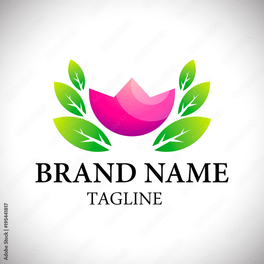Fototapeta premium floral logo and symbol