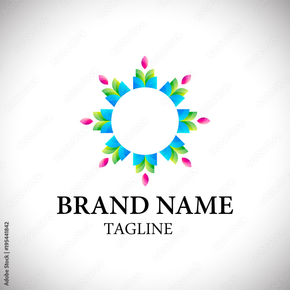 Fototapeta premium floral logo and symbol