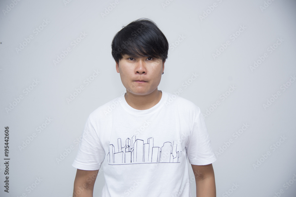 Portriat asian on white background. Portriat asian on white background.
