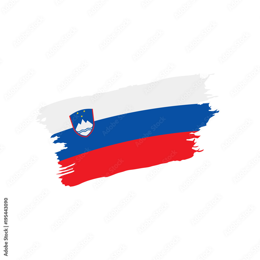 Slovenia flag, vector illustration