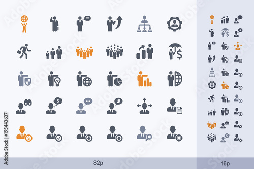 Business Avatars - Carbon Icons. A set of 30 professional, pixel-perfect icon designed on a 32x32 pixel grid.
